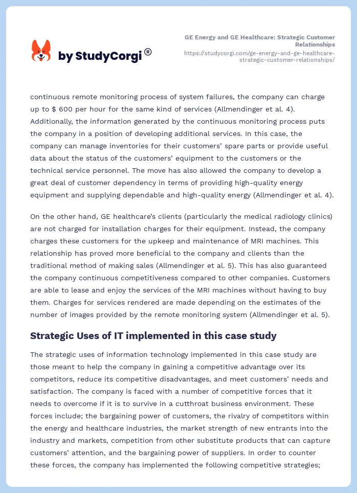 GE Energy and GE Healthcare: Strategic Customer Relationships. Page 2