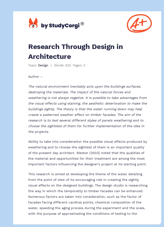 Research Through Design in Architecture. Page 1