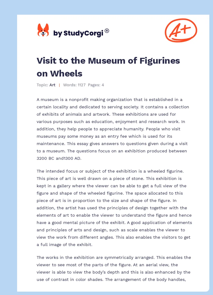 Visit to the Museum of Figurines on Wheels. Page 1