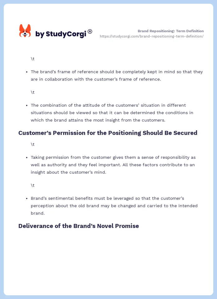 Brand Repositioning: Term Definition. Page 2