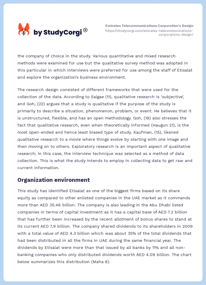 Emirates Telecommunications Corporation's Design. Page 2