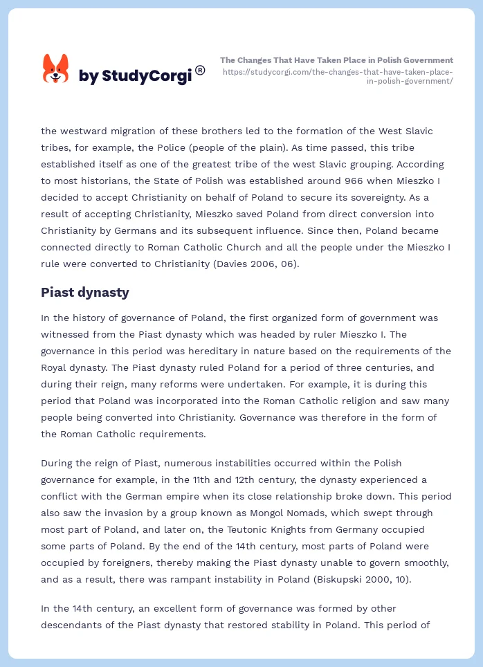 The Changes That Have Taken Place in Polish Government. Page 2