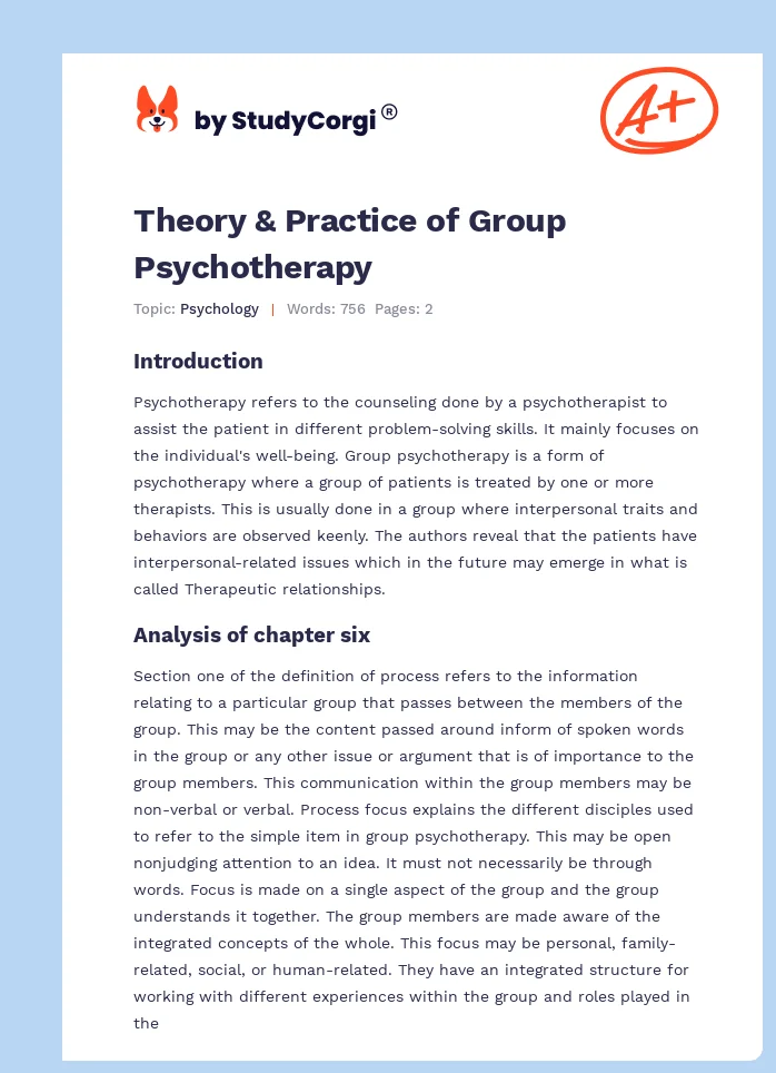Theory & Practice of Group Psychotherapy. Page 1