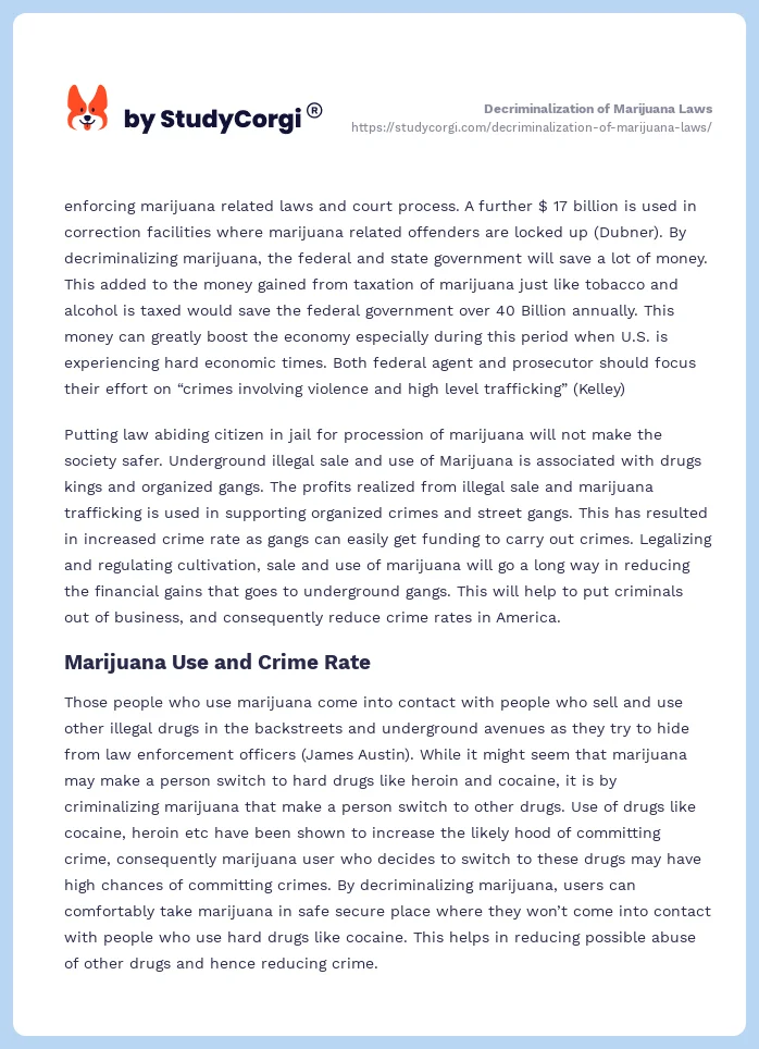Decriminalization of Marijuana Laws. Page 2