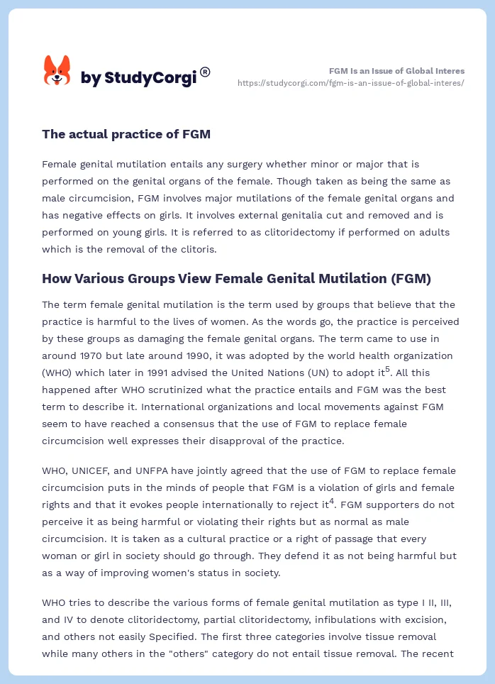 FGM Is an Issue of Global Interes. Page 2