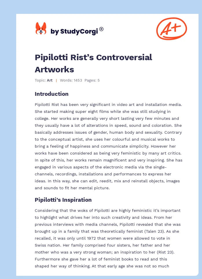 Pipilotti Rist’s Controversial Artworks. Page 1