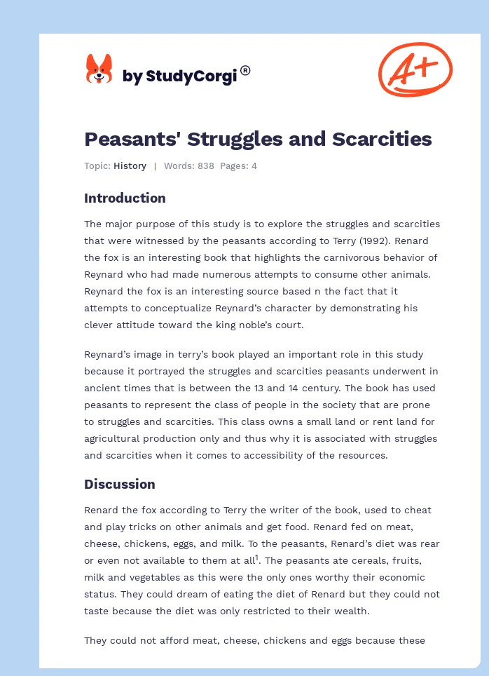Peasants' Struggles and Scarcities. Page 1