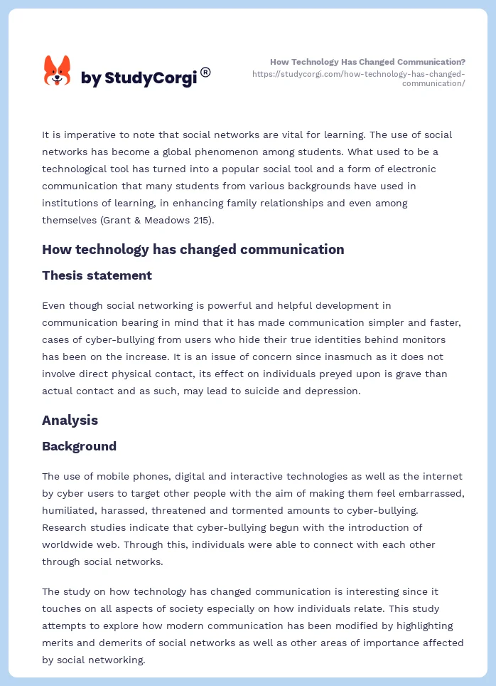 How Technology Has Changed Communication?. Page 2