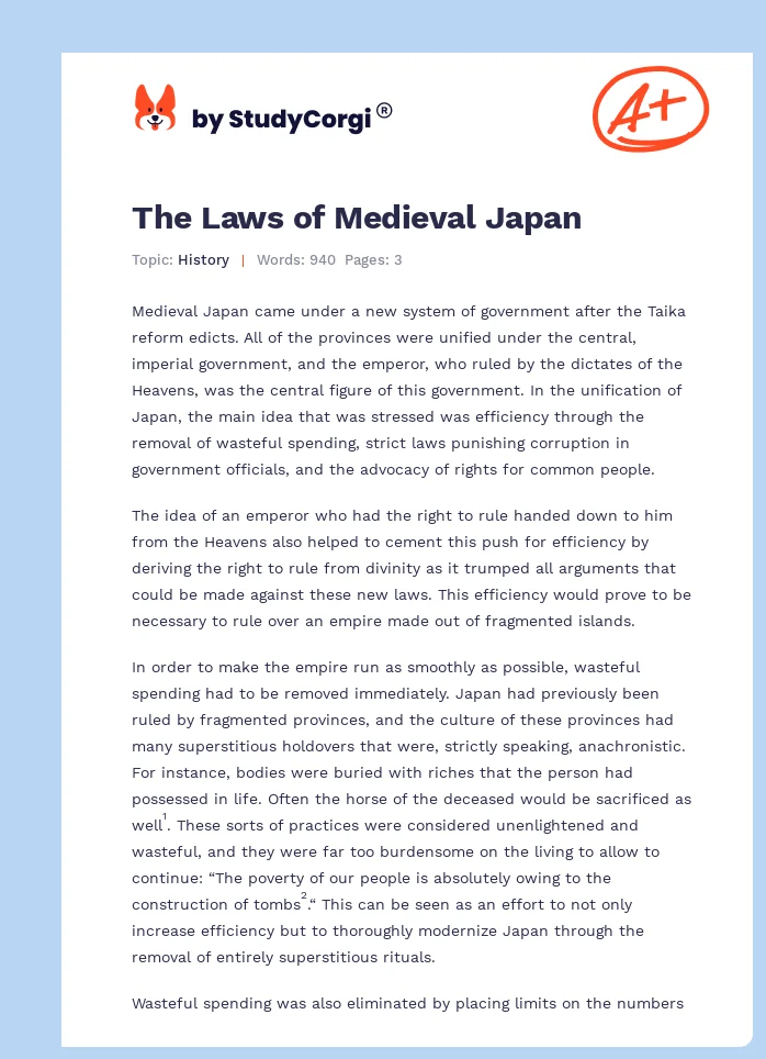 The Laws of Medieval Japan. Page 1