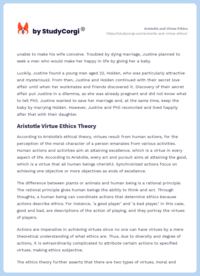 Aristotle and Virtue Ethics. Page 2