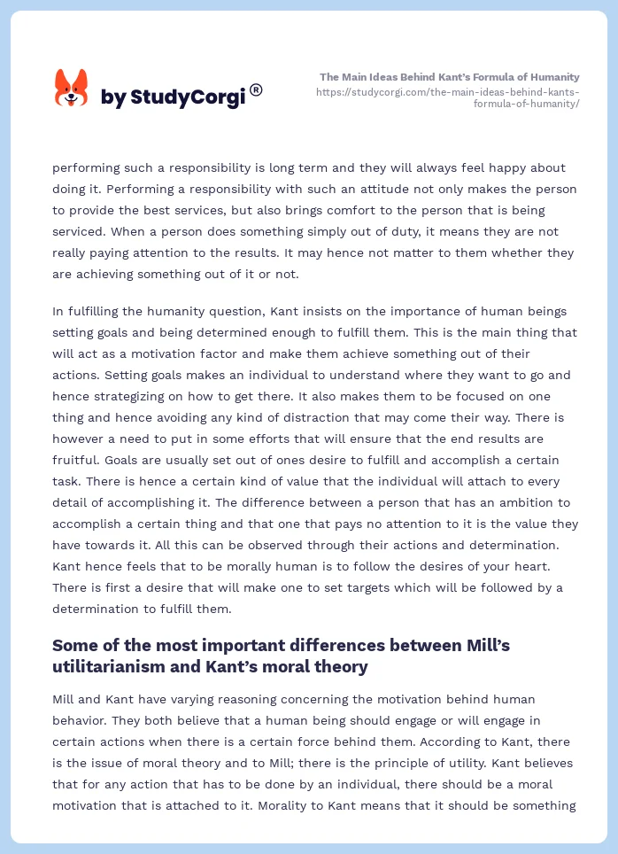 The Main Ideas Behind Kant’s Formula of Humanity. Page 2