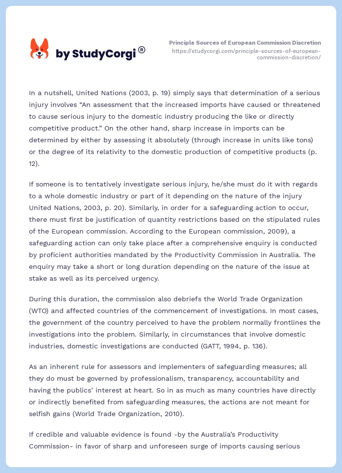 Principle Sources of European Commission Discretion. Page 2