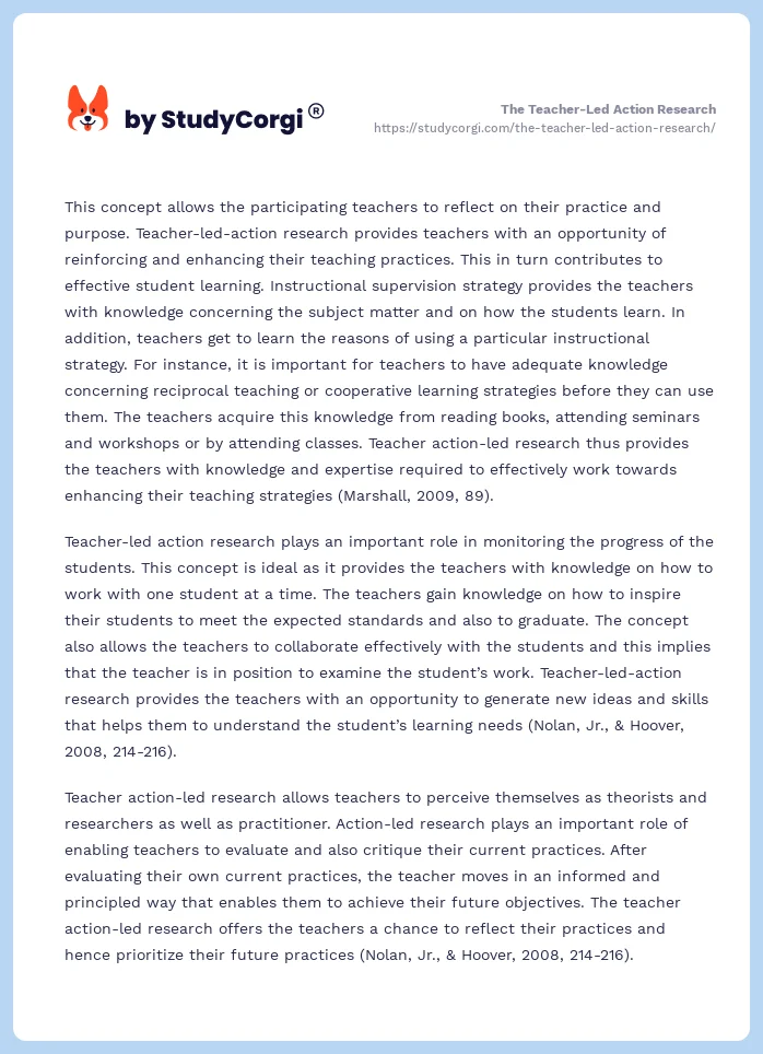 The Teacher-Led Action Research. Page 2