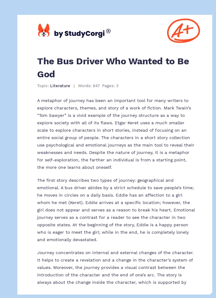 The Bus Driver Who Wanted to Be God. Page 1