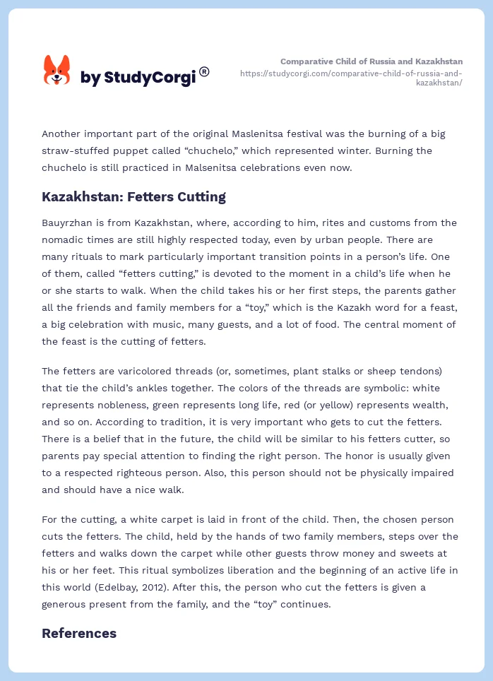 Comparative Child of Russia and Kazakhstan. Page 2