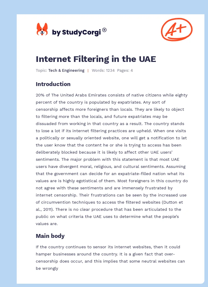 Internet Filtering in the UAE. Page 1