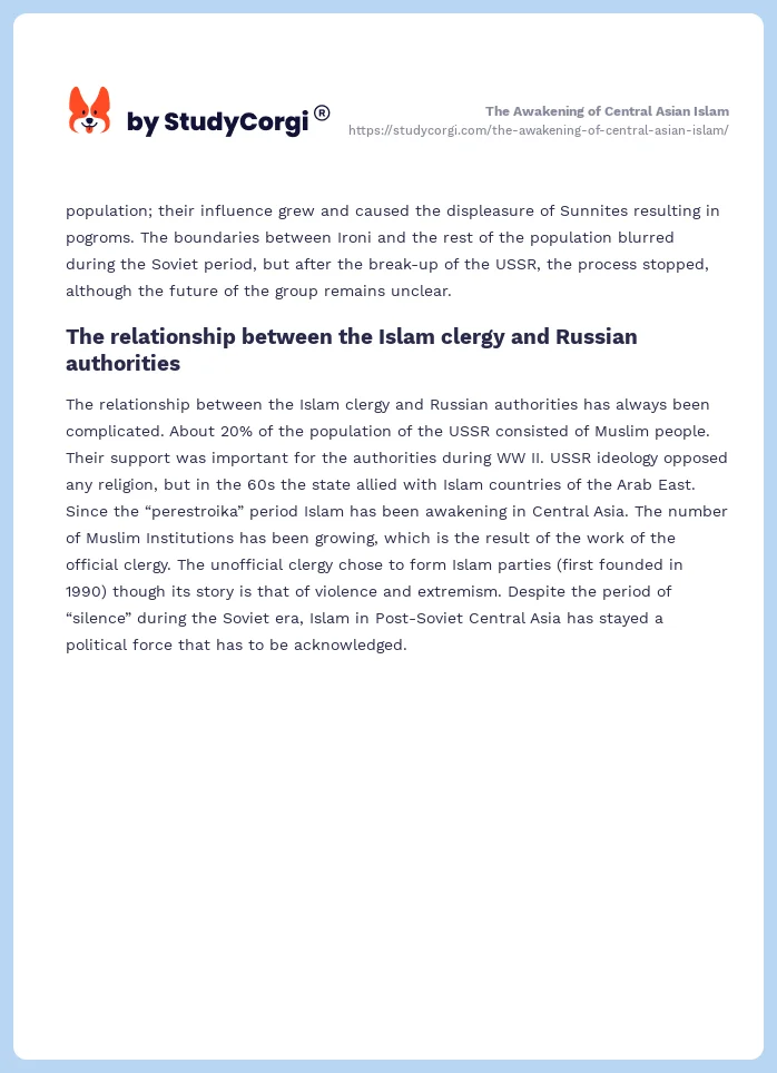 The Awakening of Central Asian Islam. Page 2