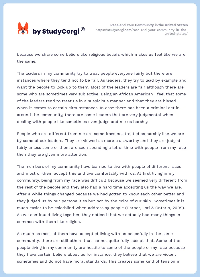Race and Your Community in the United States. Page 2