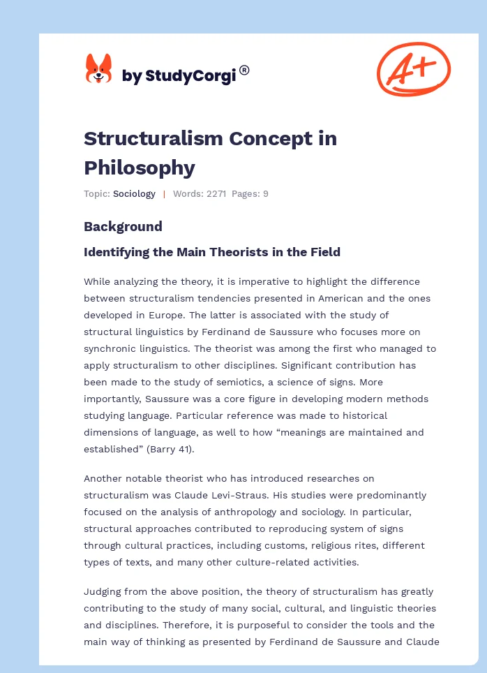 Structuralism Concept in Philosophy. Page 1