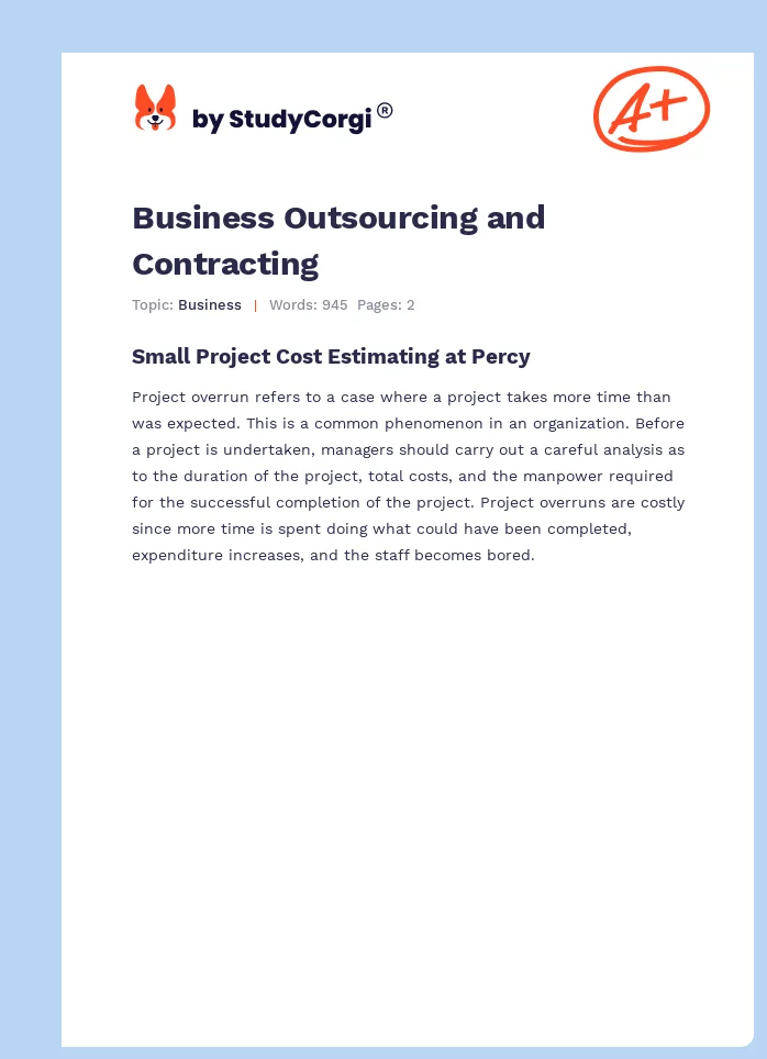 Business Outsourcing and Contracting. Page 1