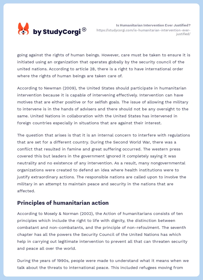 Is Humanitarian Intervention Ever Justified?. Page 2