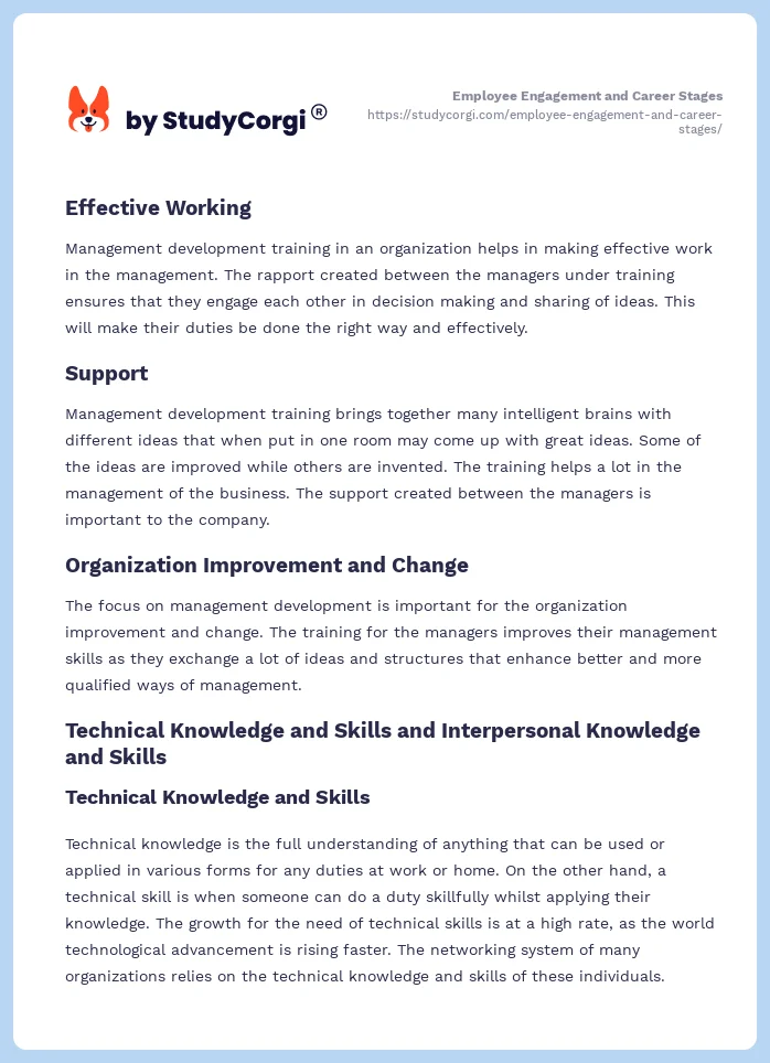 Employee Engagement and Career Stages. Page 2