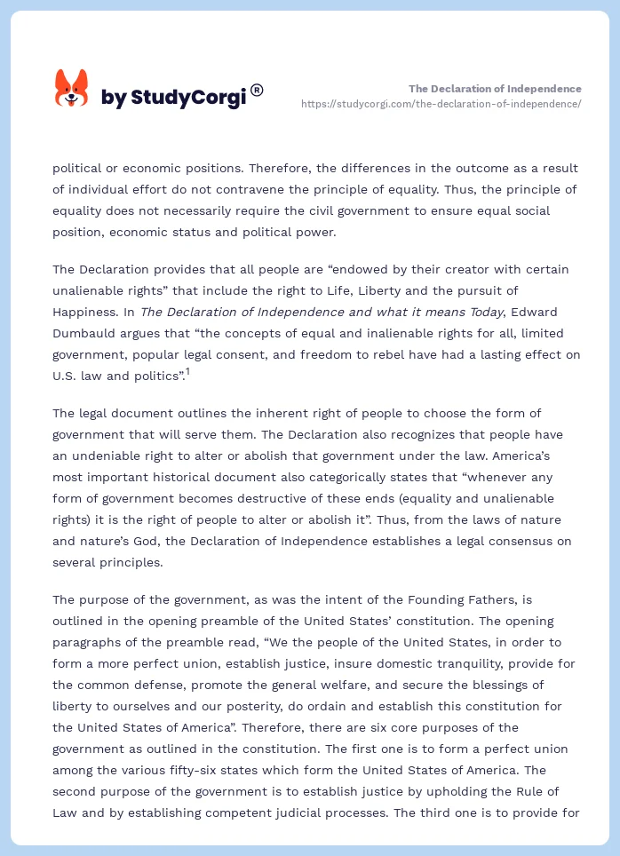 The Declaration of Independence. Page 2