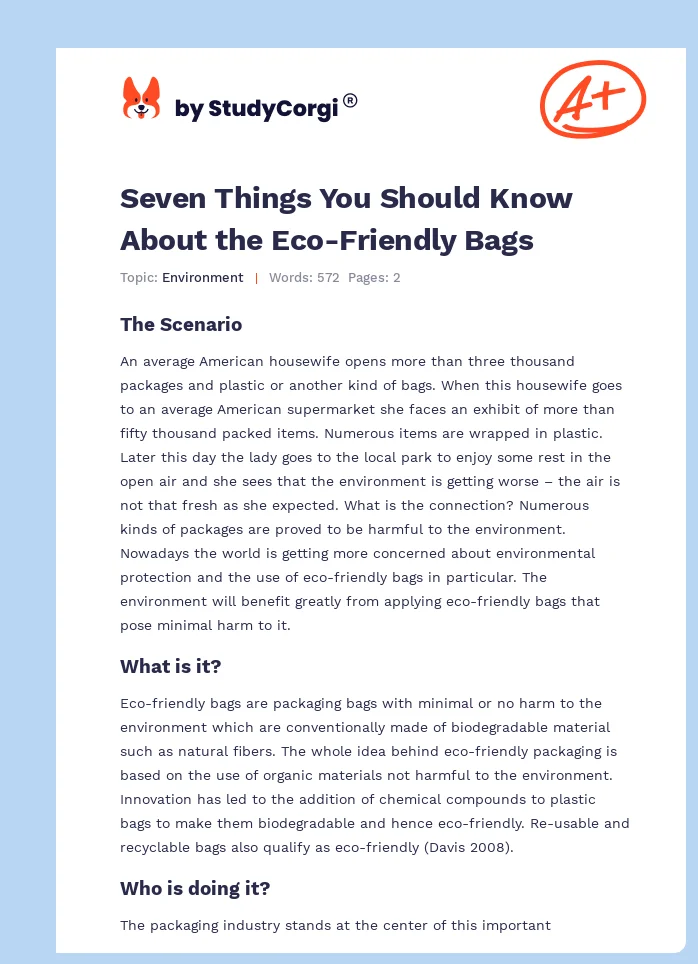 Seven Things You Should Know About the Eco-Friendly Bags. Page 1