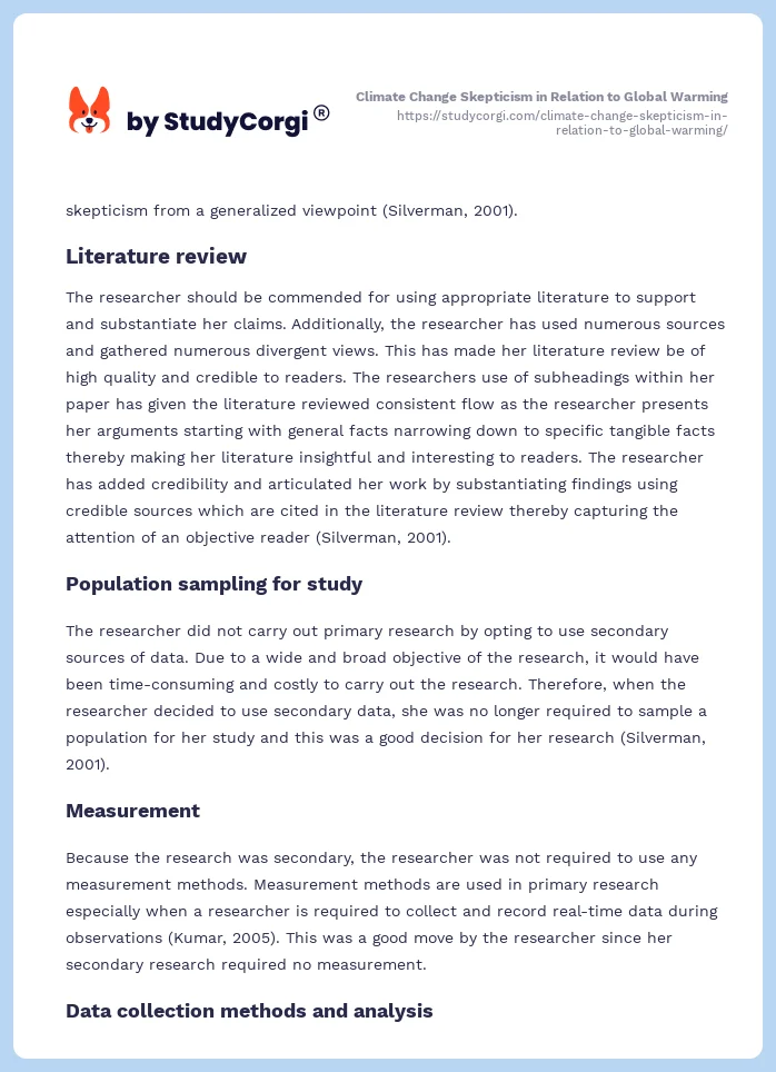 Climate Change Skepticism in Relation to Global Warming. Page 2