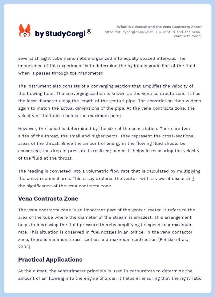 What Is a Venturi and the Vena Contracta Zone?. Page 2