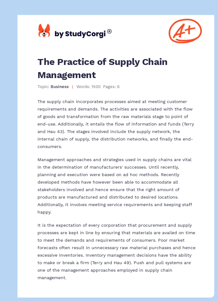The Practice of Supply Chain Management. Page 1