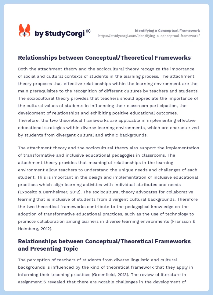 Identifying a Conceptual Framework. Page 2