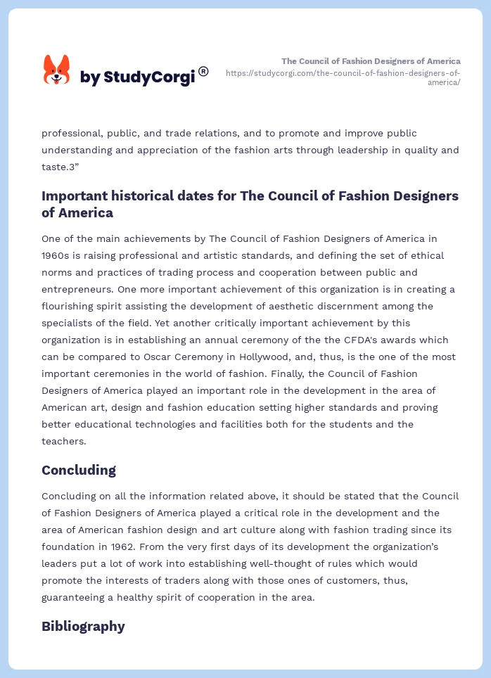 The Council of Fashion Designers of America. Page 2