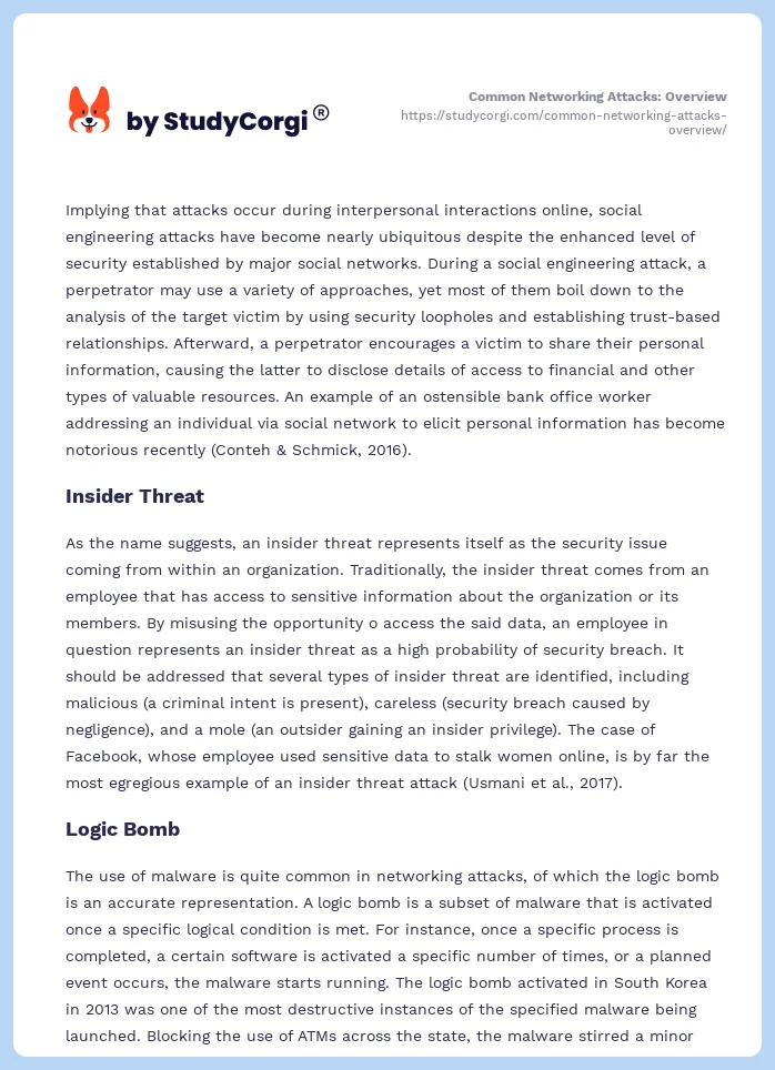 Common Networking Attacks: Overview. Page 2