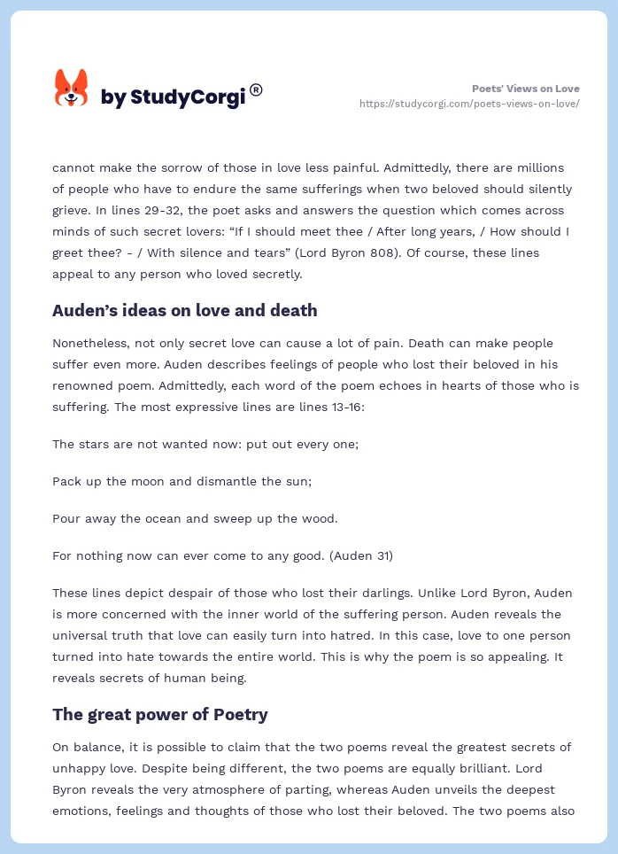 Poets' Views on Love. Page 2
