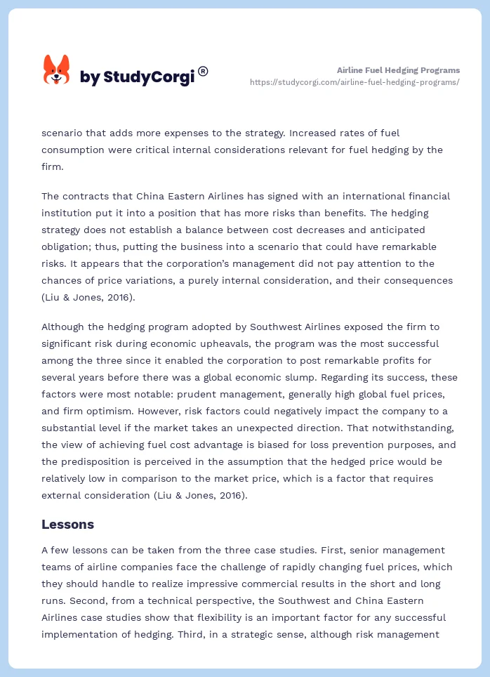 Airline Fuel Hedging Programs. Page 2