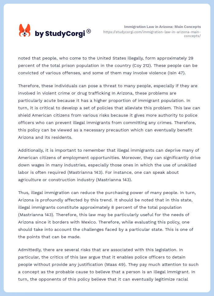 Immigration Law in Arizona: Main Concepts. Page 2