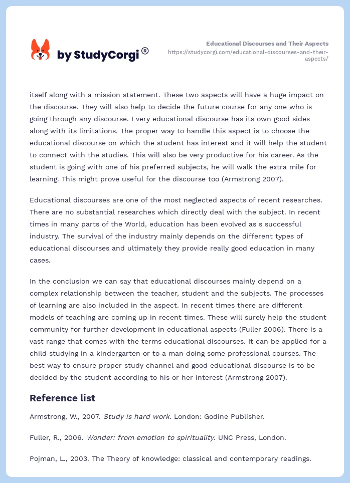 Educational Discourses and Their Aspects. Page 2