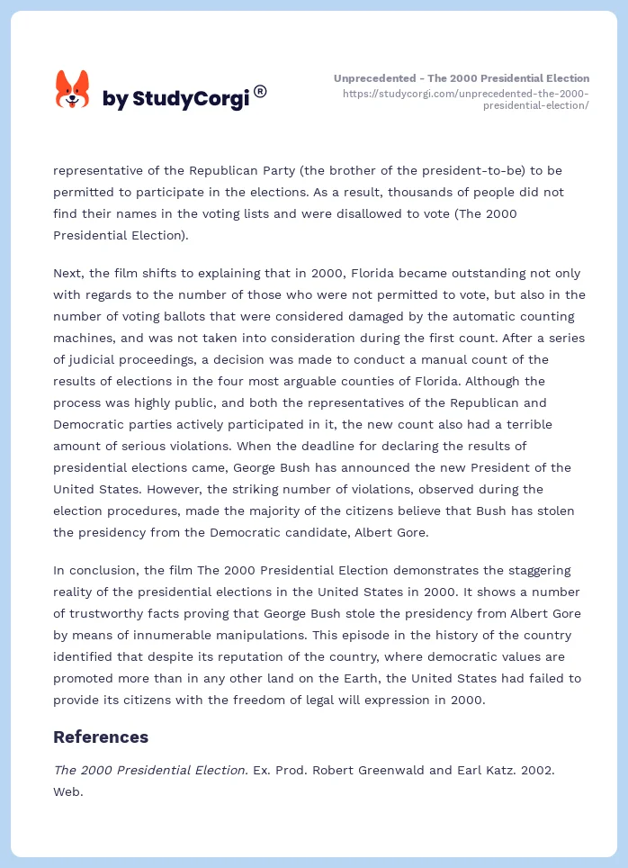 Unprecedented - The 2000 Presidential Election. Page 2