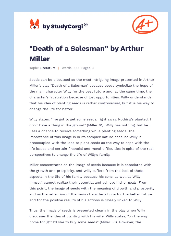 "Death of a Salesman” by Arthur Miller. Page 1