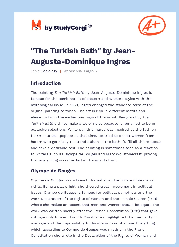 "The Turkish Bath" by Jean-Auguste-Dominique Ingres. Page 1