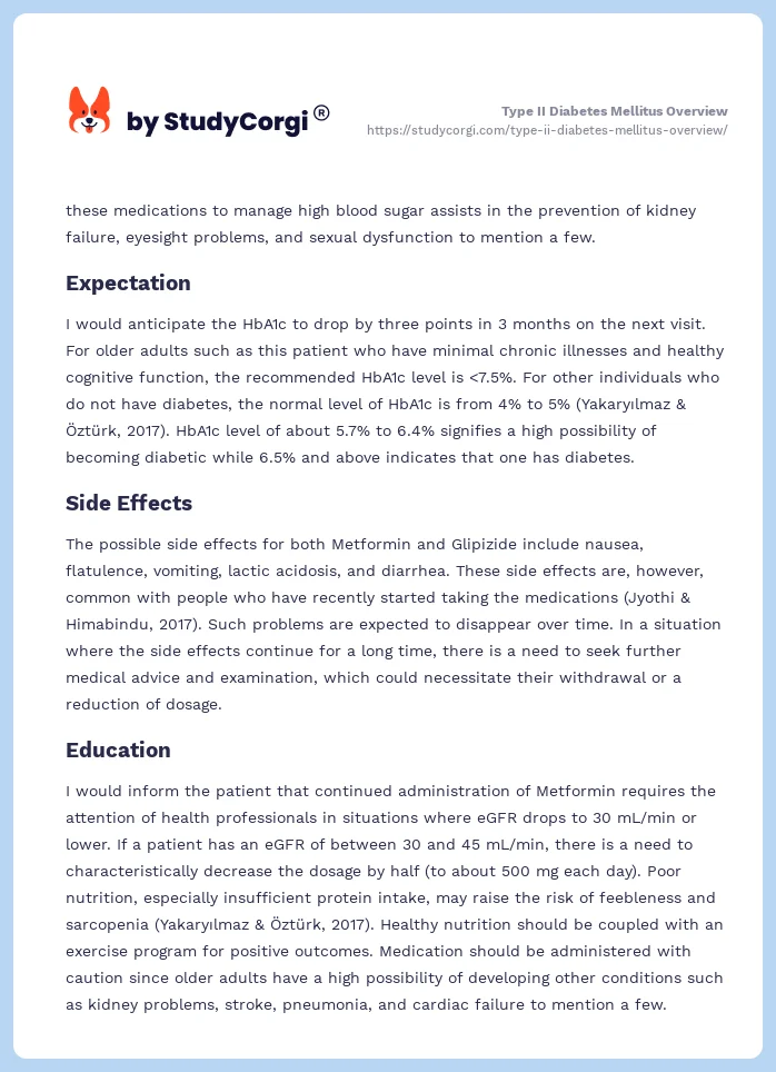 Type II Diabetes Mellitus Overview. Page 2