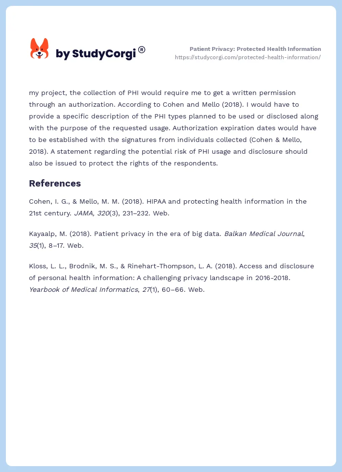 Patient Privacy: Protected Health Information. Page 2