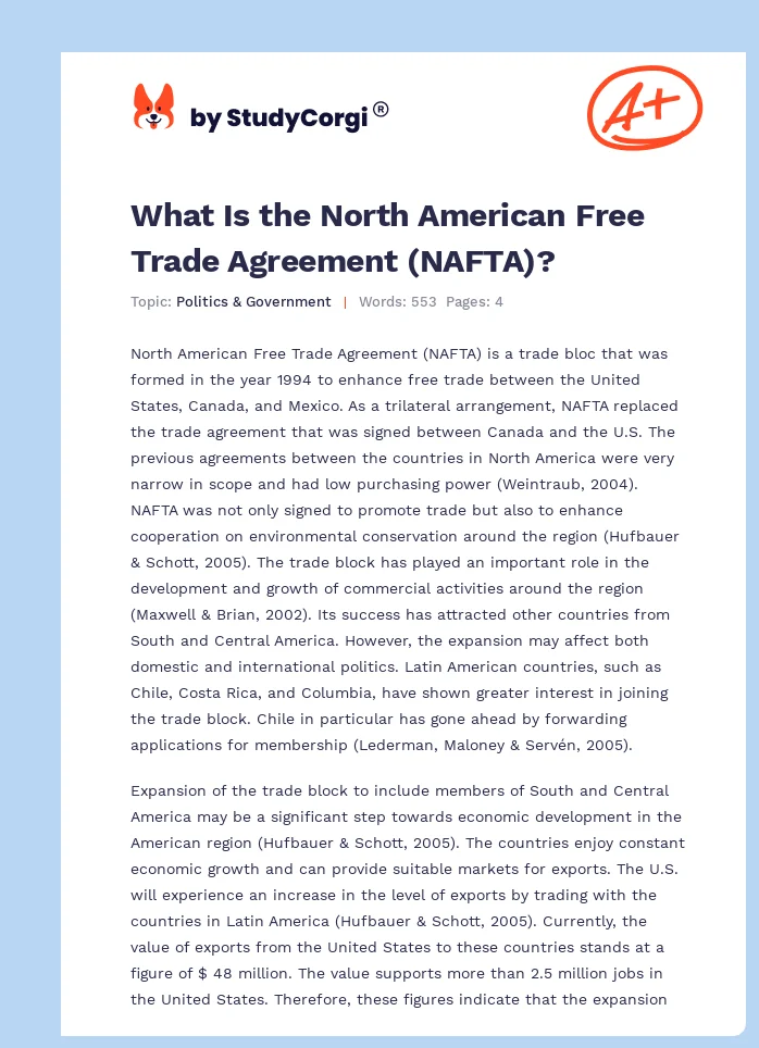 what-is-the-north-american-free-trade-agreement-nafta-free-essay