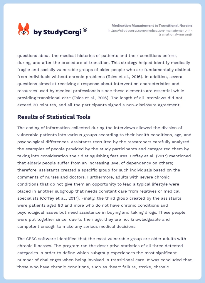 Medication Management in Transitional Nursing. Page 2
