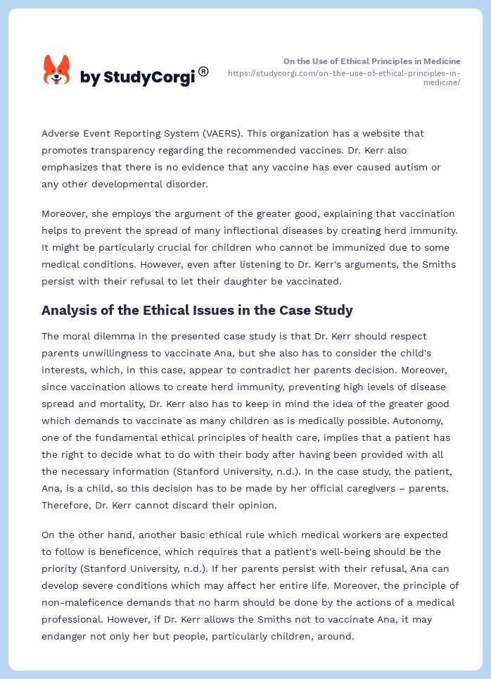 On the Use of Ethical Principles in Medicine. Page 2