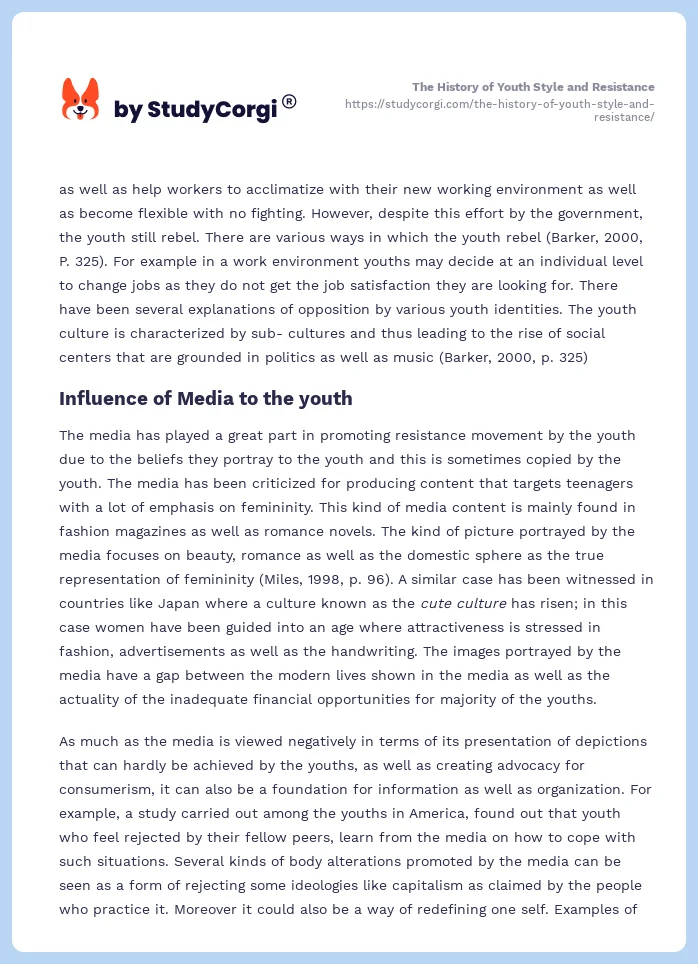 The History of Youth Style and Resistance. Page 2