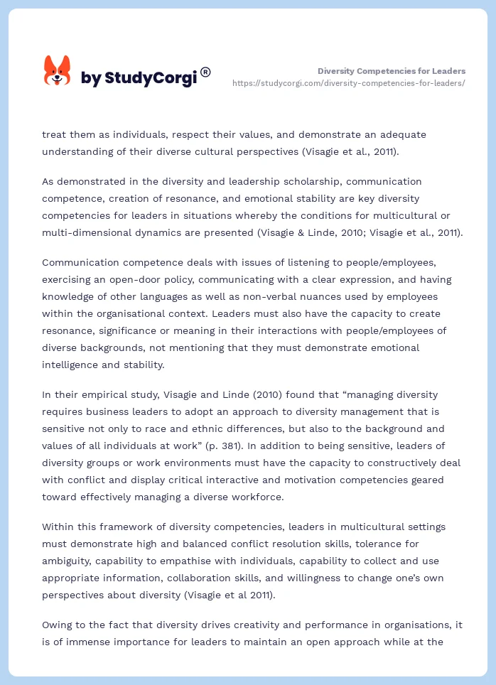 Diversity Competencies for Leaders. Page 2