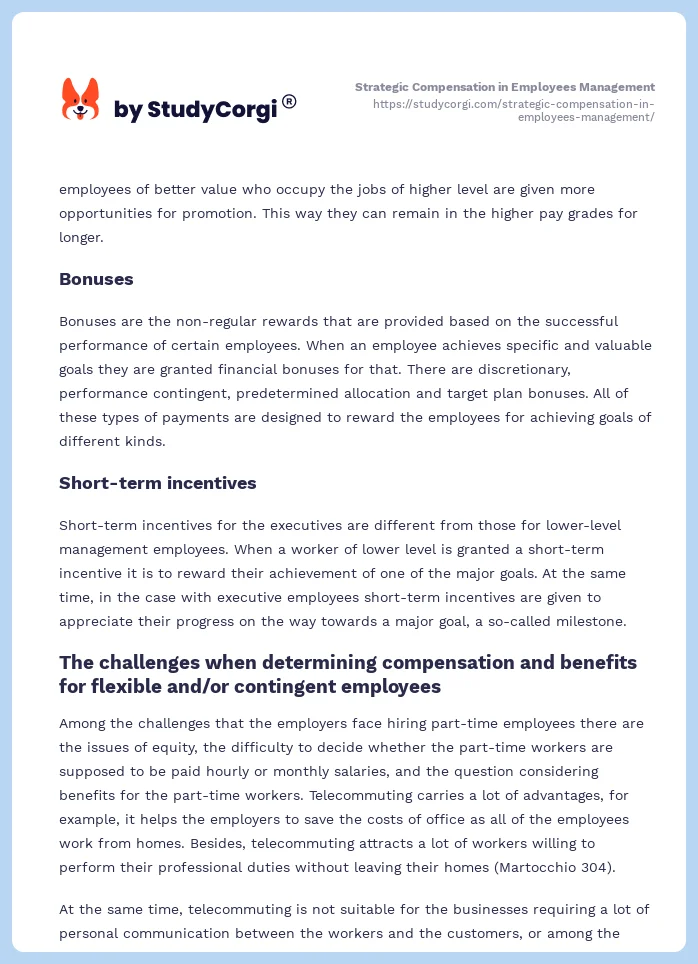 Strategic Compensation in Employees Management. Page 2