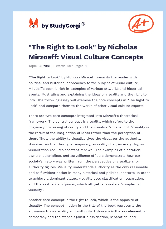  The Right To Look By Nicholas Mirzoeff Visual Culture Concepts 